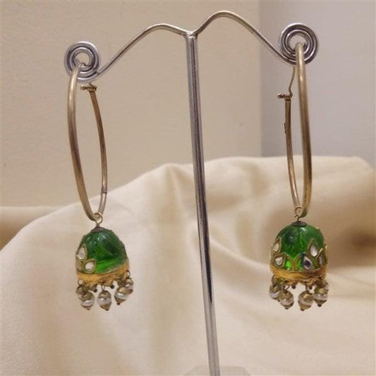 Emerald Jhumkas-0